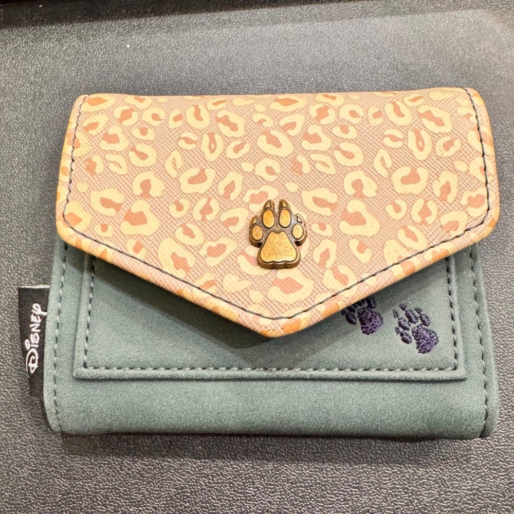 Disney Loungefly Mickey Pluto Chip N Dale Leopard Print Trifold‎ Wallet NEW